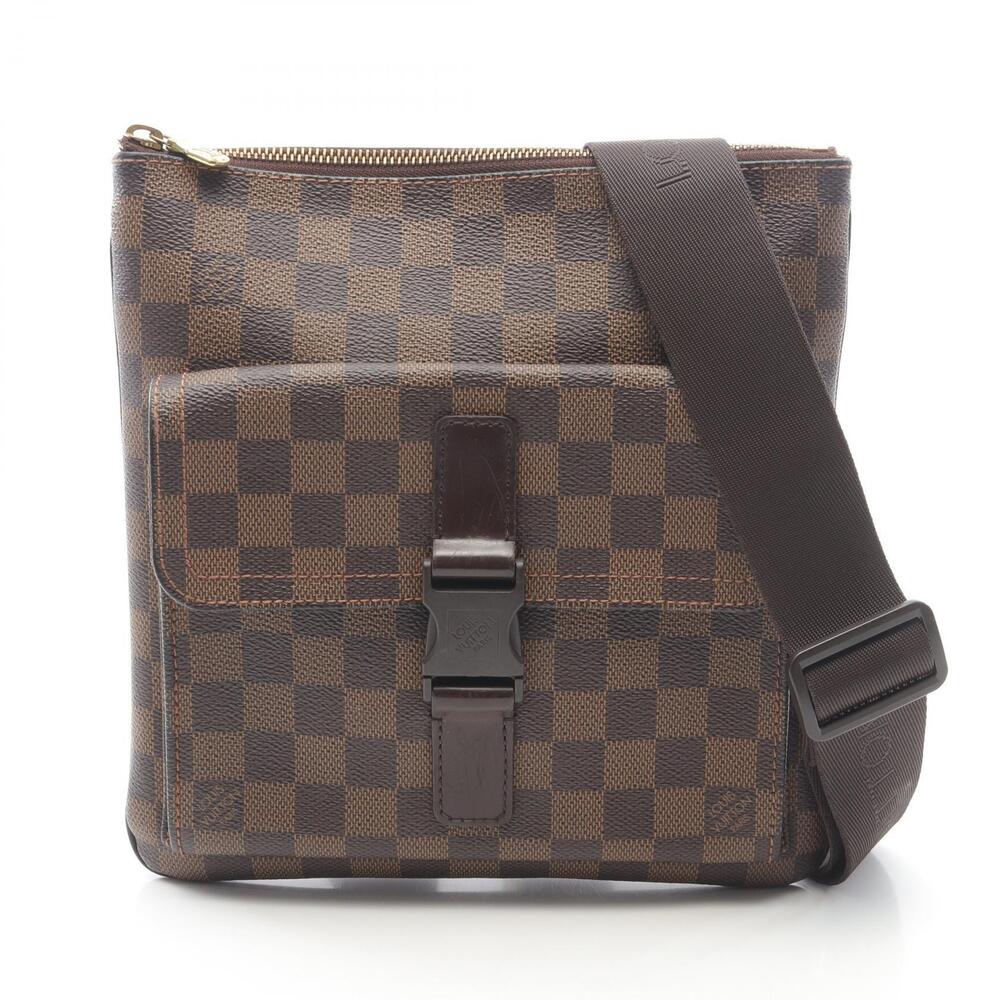 Louis Vuitton Pochette Melville Shoulder Bag Canvas Leather Damier Brown